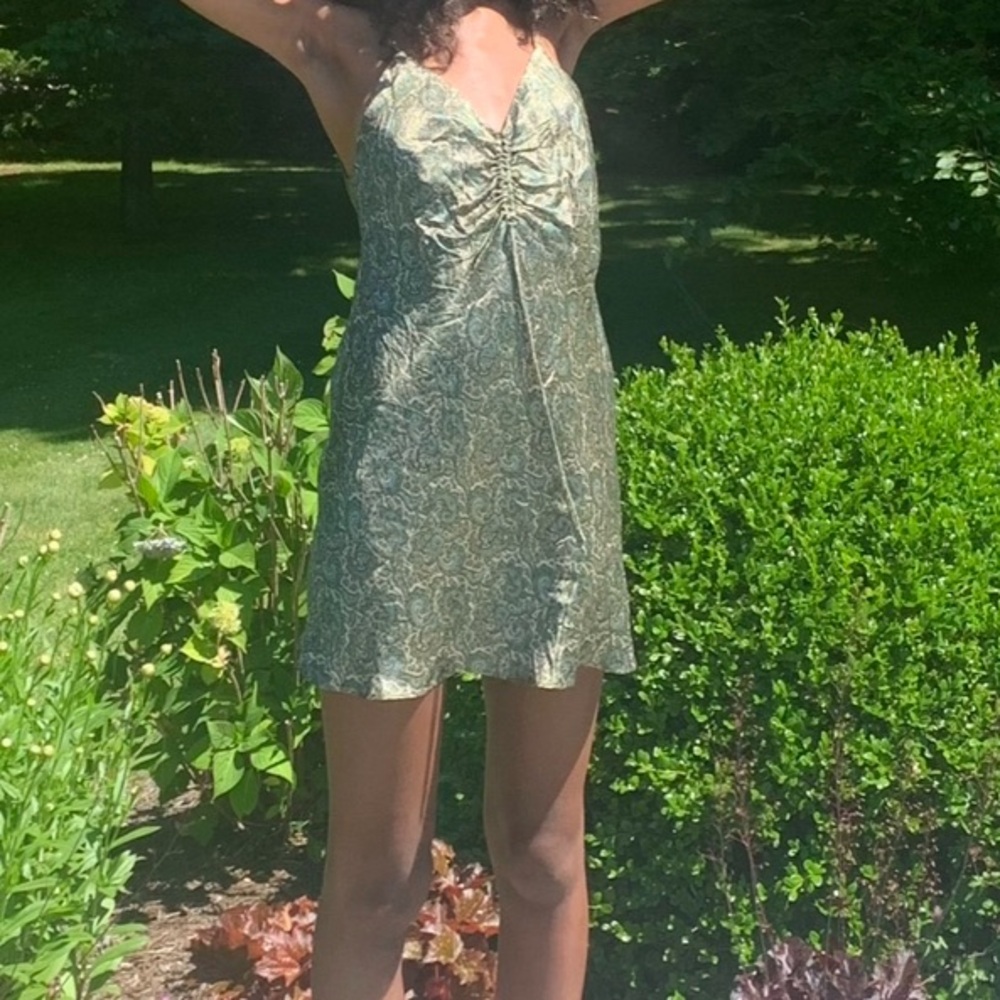 Zara green paisley slip dress‼️